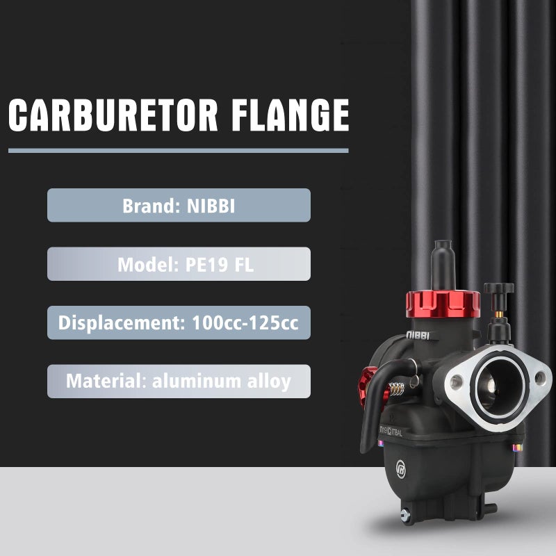 NIBBI Carburetor PE19mm  Fits 110cc 125cc Flange Motorcycle Engines  With Main Pilot jet  fits for HONDA Apollo110 SSR110 Pit Dirt bike Taotao GY6 ATV - Image 3